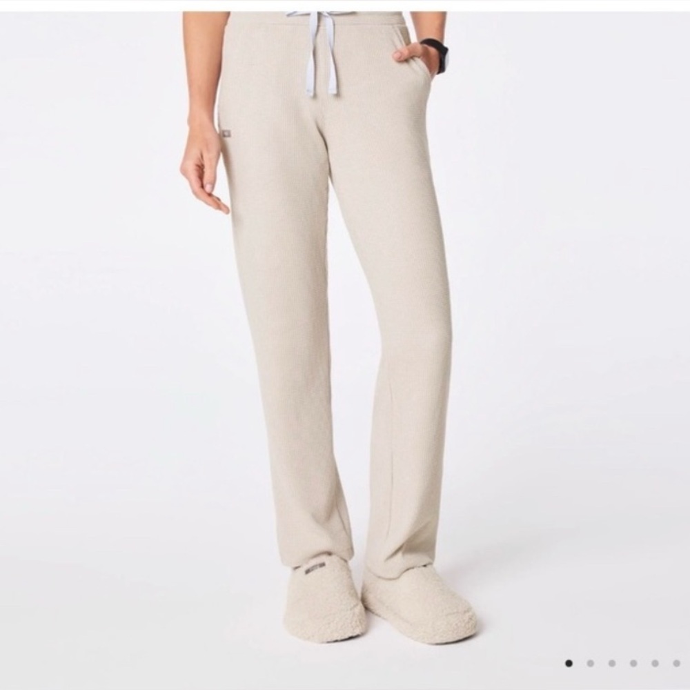 Figs Off-Shift Waffle Straight Leg Pants